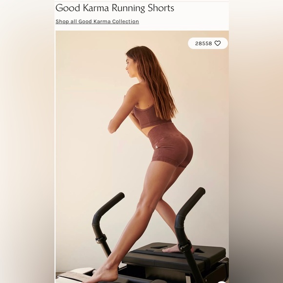 Free People Good Karma Running Shorts Nutmeg Size XS/S NWOT $48 - Picture 4 of 9